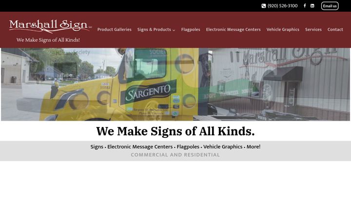 Screenshot of marshallsign.com