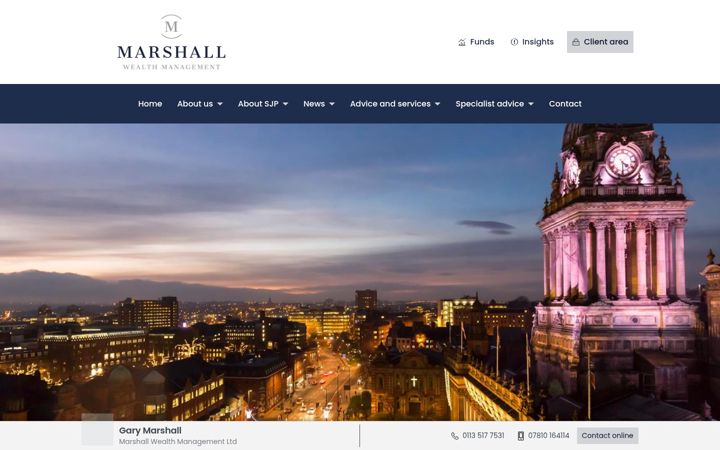 Screenshot of marshallwealthmanagement.co.uk