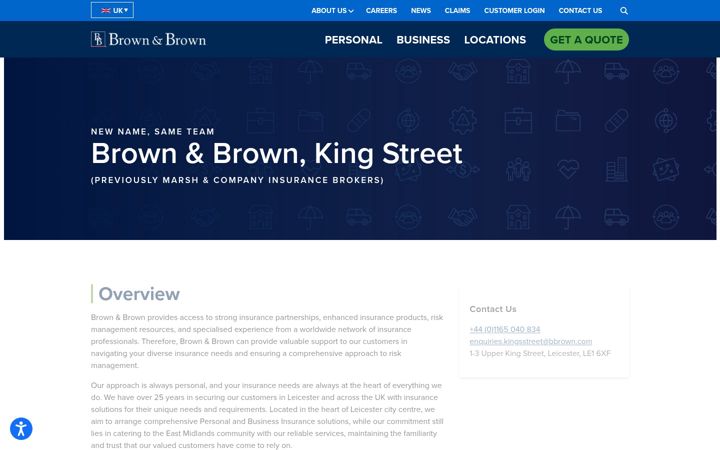 Screenshot of marshcompany.co.uk