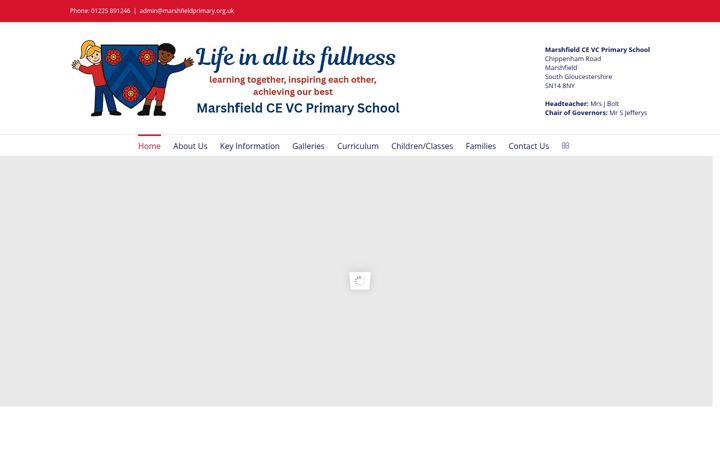 Screenshot of marshfieldprimary.org.uk