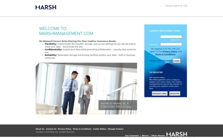 Screenshot of marshmanagement.com