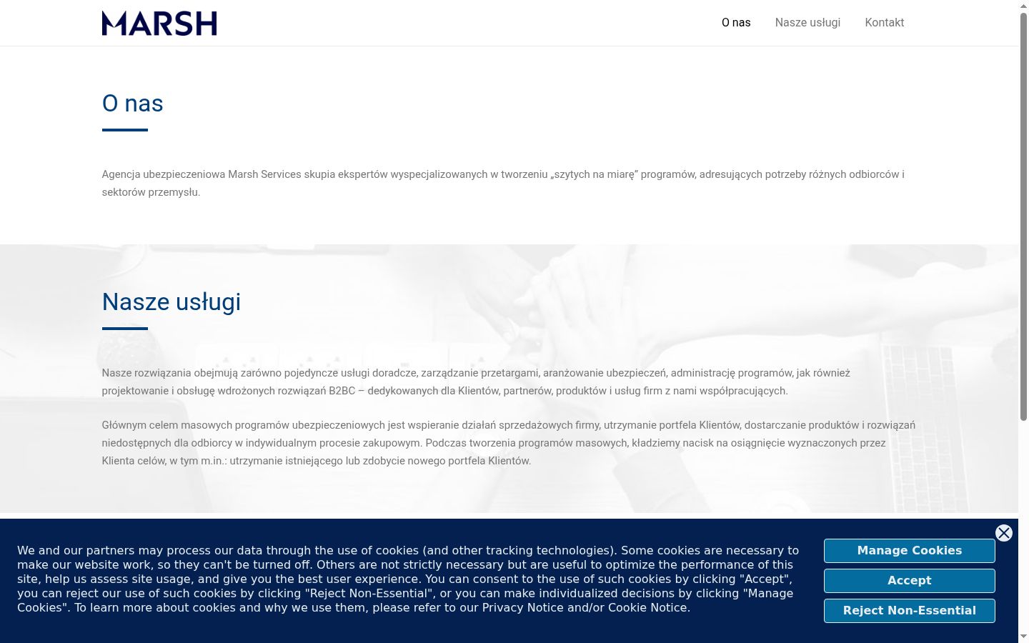 Screenshot of the consent banner shown before any interaction