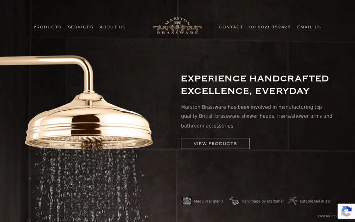 Screenshot of marstonbrassware.co.uk