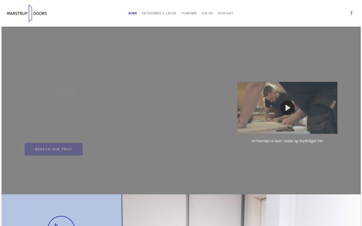 Screenshot of marstrupdoors.dk