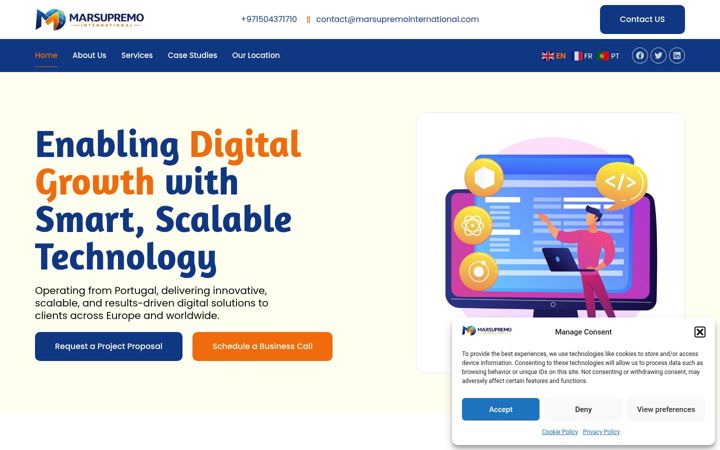 Screenshot of marsupremomarketing.com