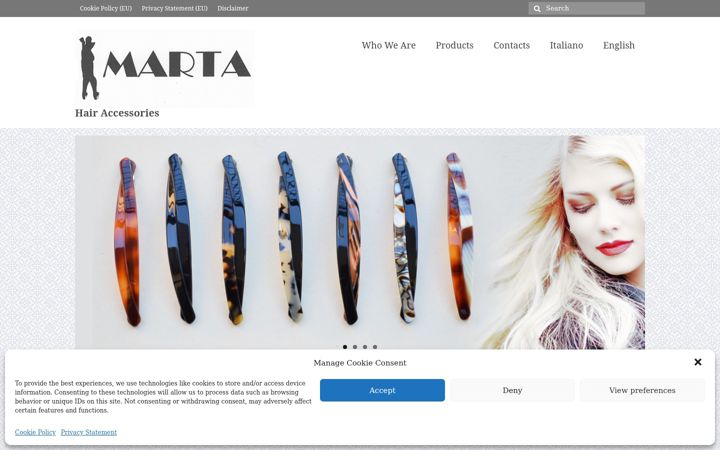Screenshot of marta-accessori-capelli.com