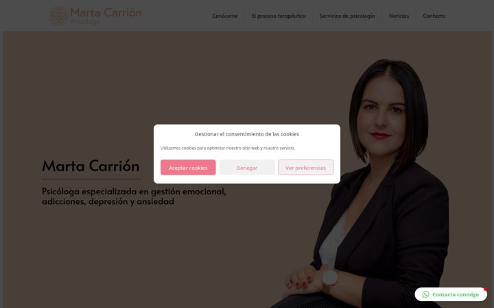 Screenshot of martacarrion.com