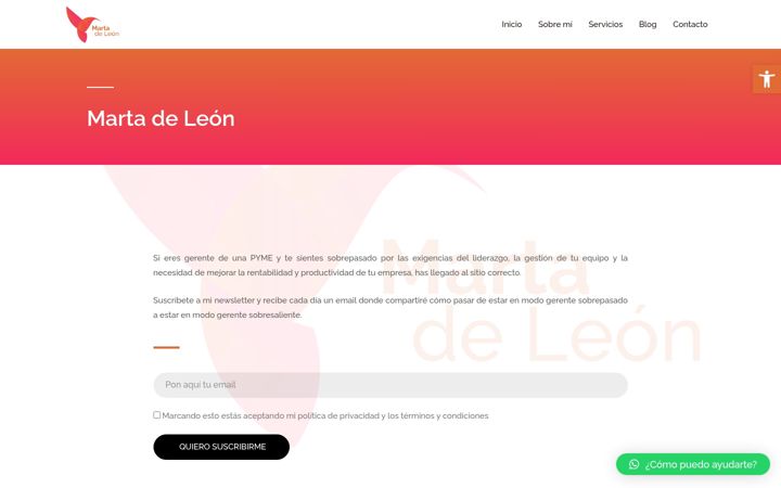 Screenshot of martadeleon.com