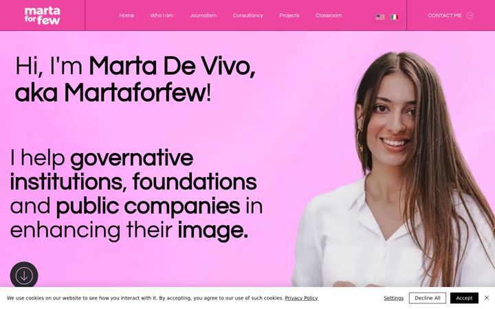 Screenshot of martaforfew.com
