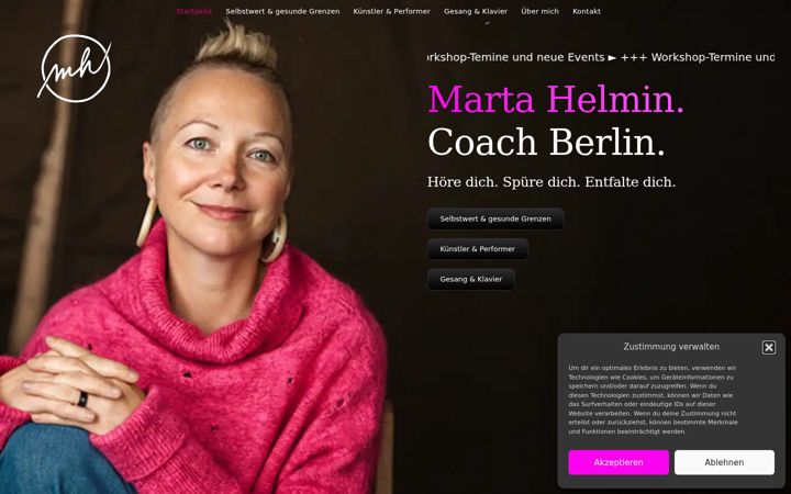 Screenshot of martahelmin.de