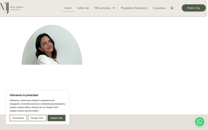 Screenshot of martajimeneznutricion.es