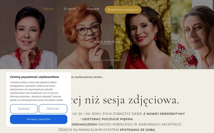 Screenshot of martamarciniak.pl