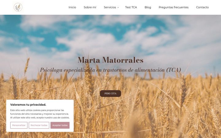 Screenshot of martamatorrales.com