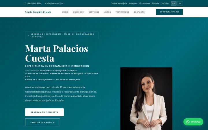 Screenshot of martapalacioscuesta.com