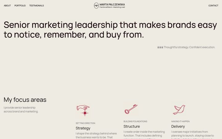 Screenshot of martapalczewska.com