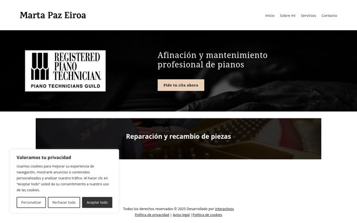 Screenshot of martapazpiano.com