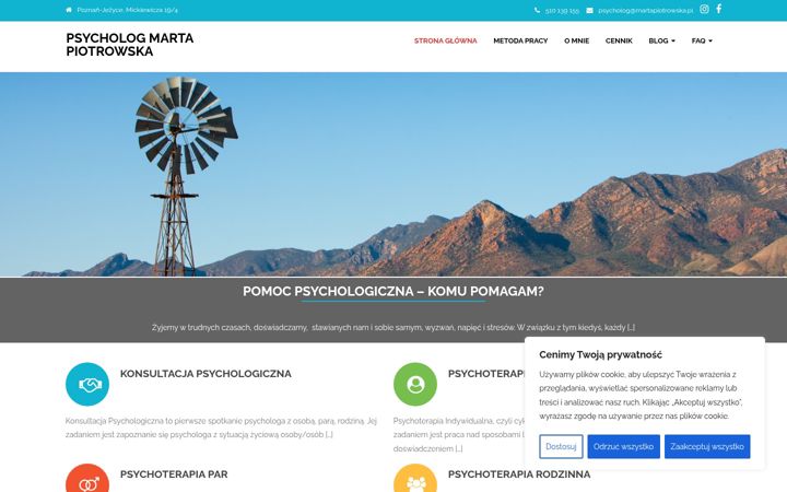 Screenshot of martapiotrowska.pl