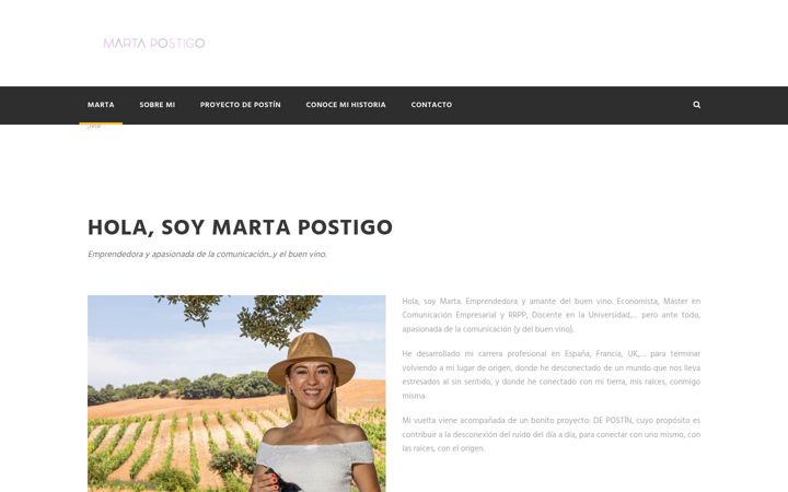 Screenshot of martapostigo.com