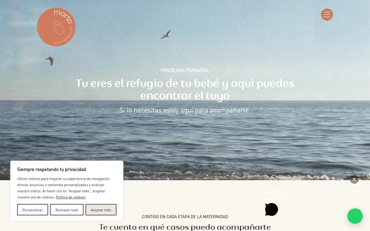 Screenshot of martapsicologaperinatal.com