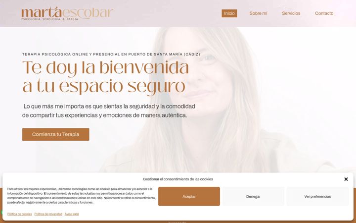 Screenshot of martapsicosexologa.com
