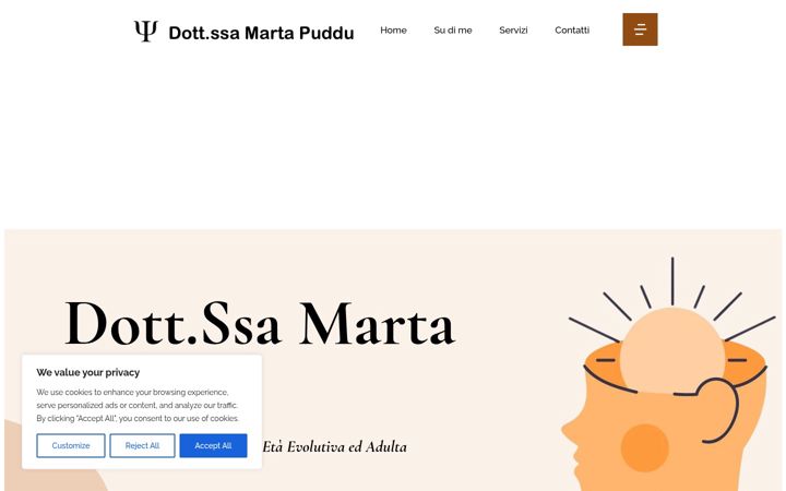 Screenshot of martapuddupsicologiaclinica.com