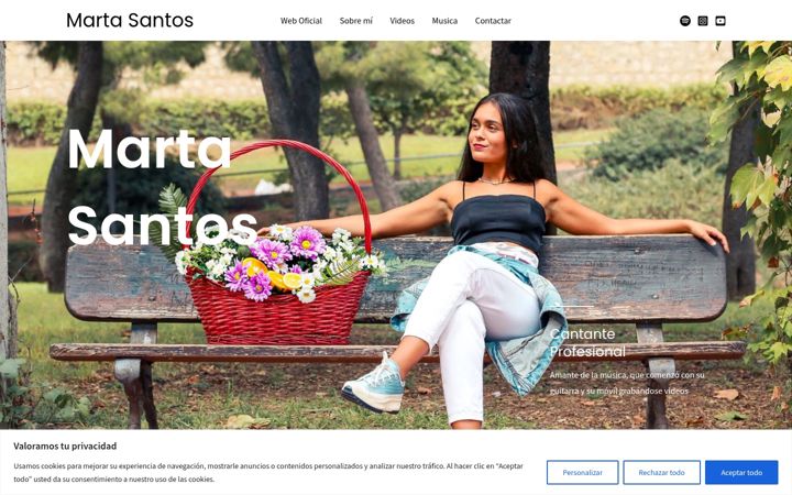 Screenshot of martasantos.es