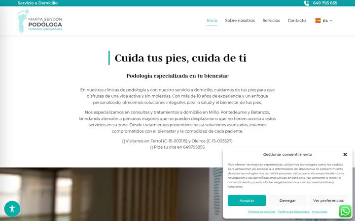 Screenshot of martasendonpodologa.com