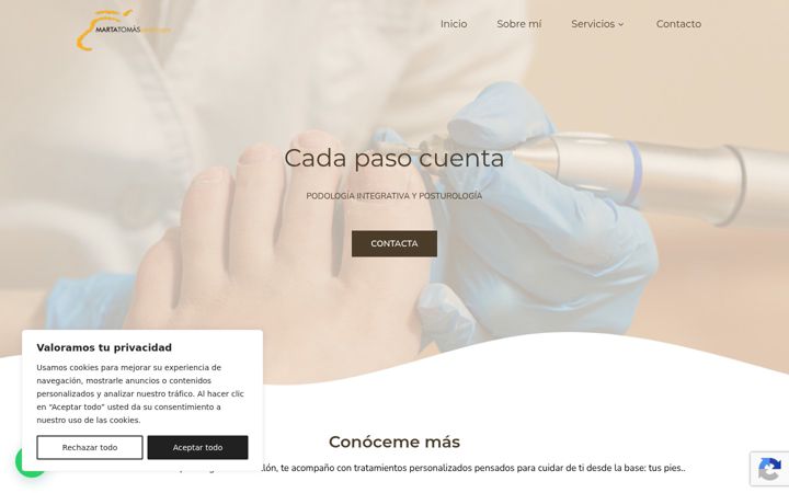 Screenshot of martatomaspodologia.com