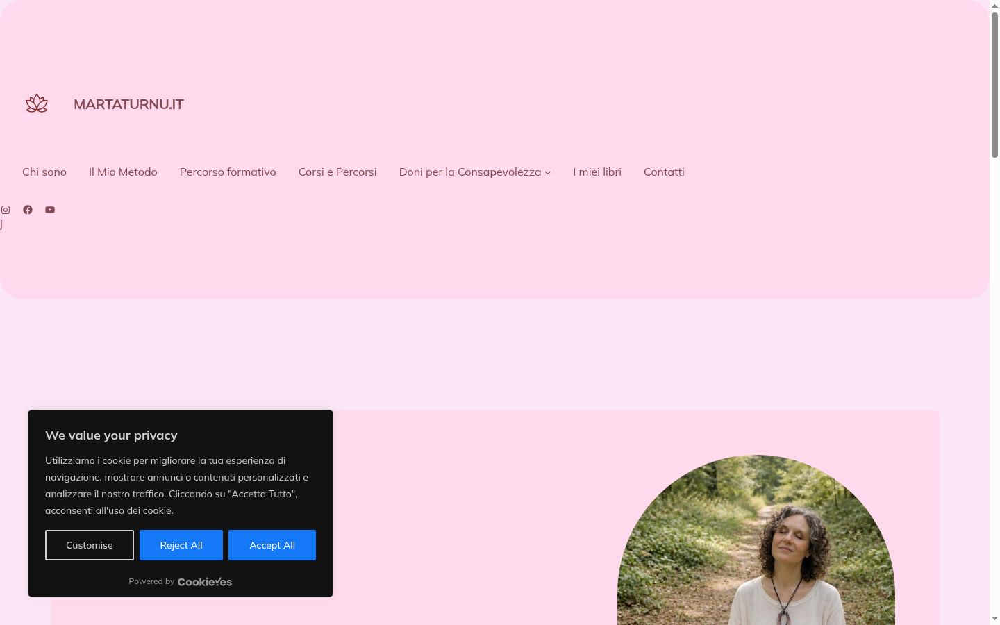 Capture d'écran de la bannière de consentement affichée avant toute interaction