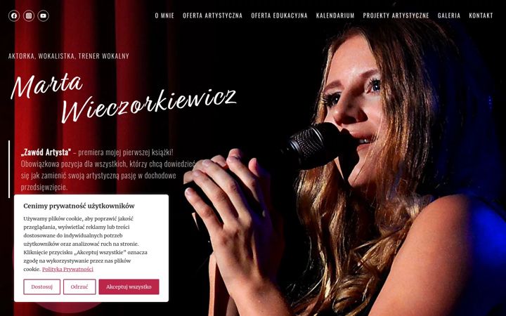 Screenshot of martawieczorkiewicz.pl