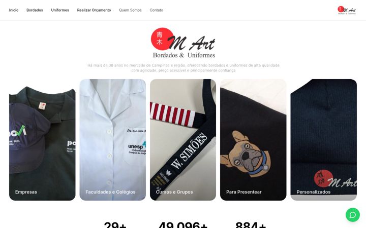 Screenshot of martbordados.com.br