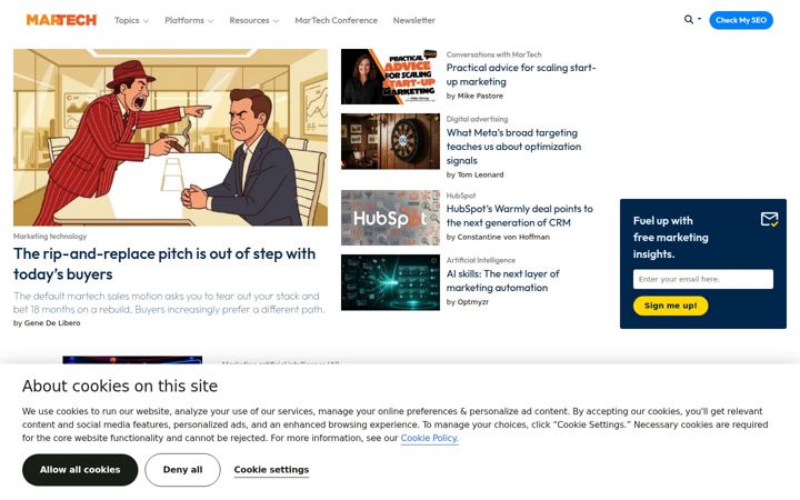 Snímek obrazovky martech.org