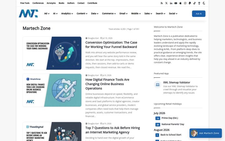 Screenshot of martech.zone