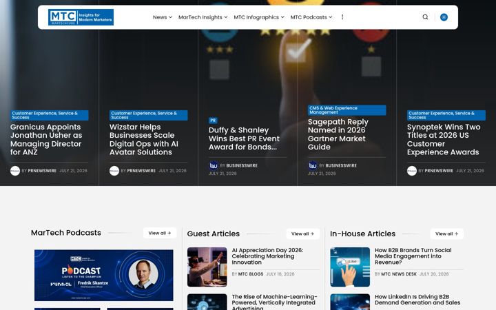 Screenshot of martechcube.com