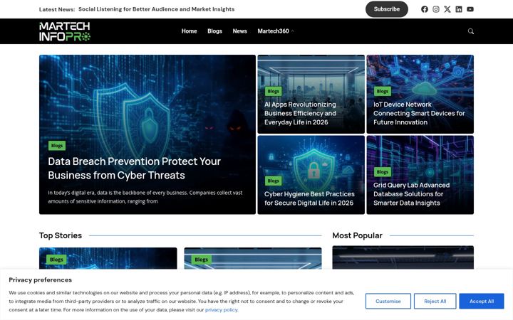 Screenshot of martechinfopro.com