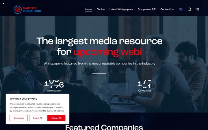 Screenshot of martechpublishhub.co.nz