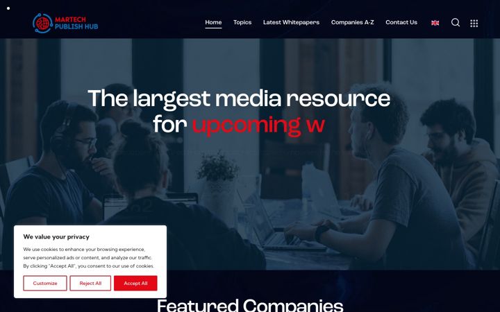 Screenshot of martechpublishhub.co.uk
