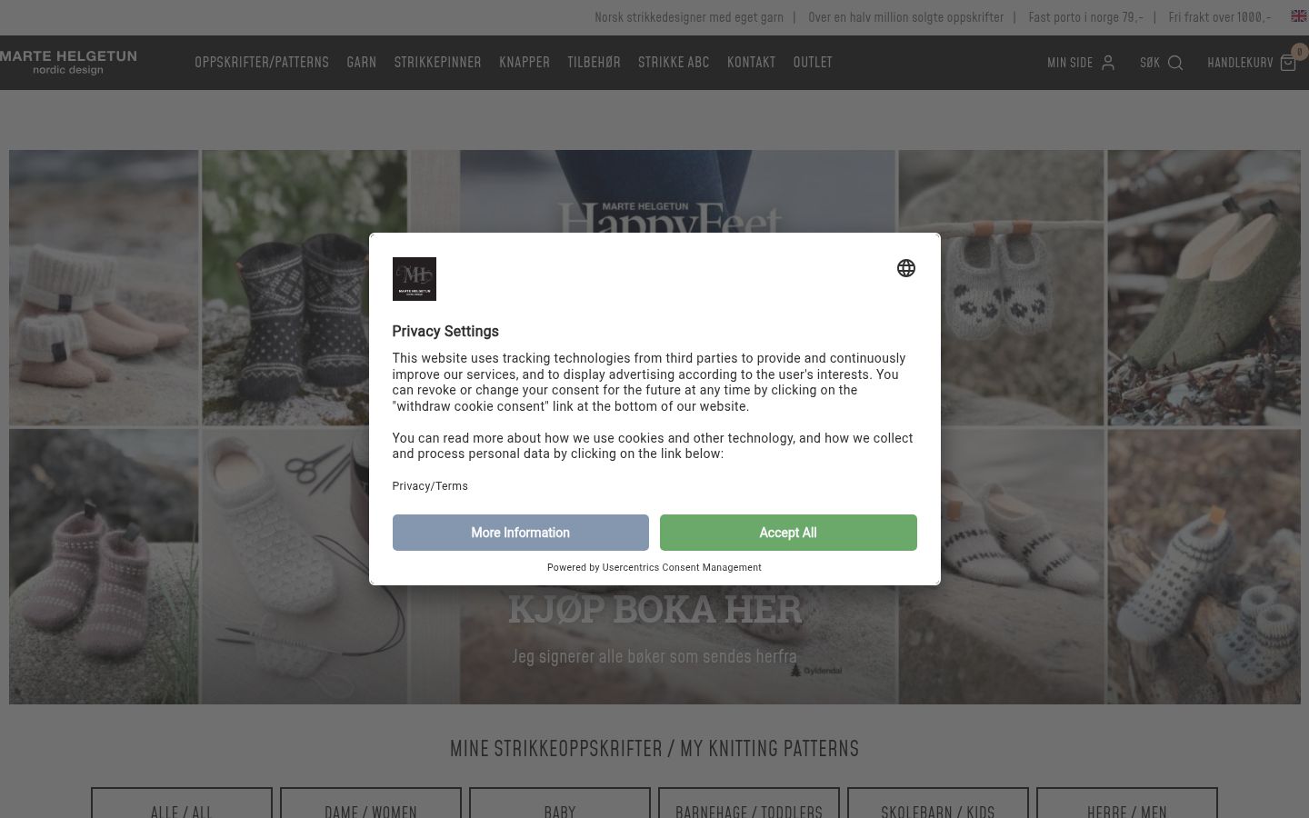 Screenshot tal-banner tal-kunsens muri qabel kwalunkwe interazzjoni