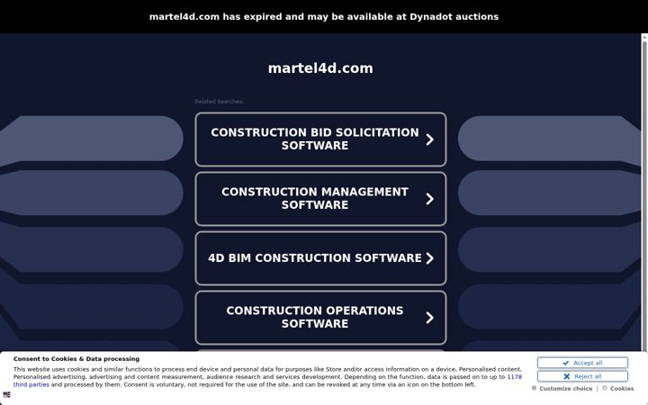 Screenshot of martel4d.com