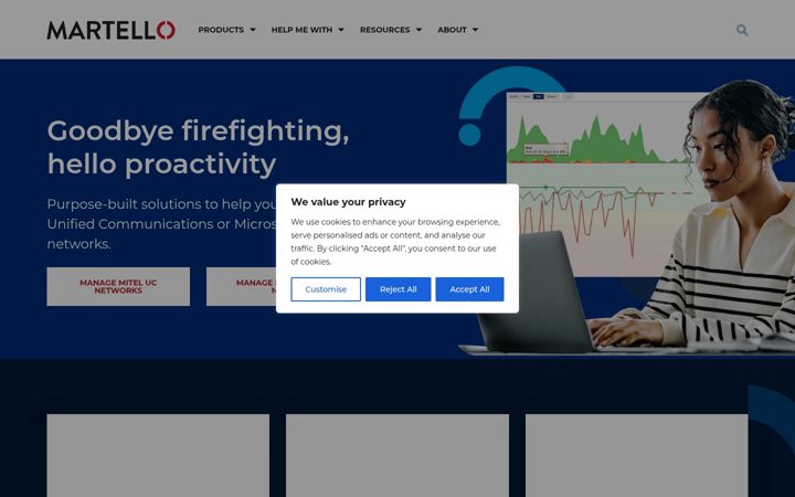 Screenshot of martellotech.com