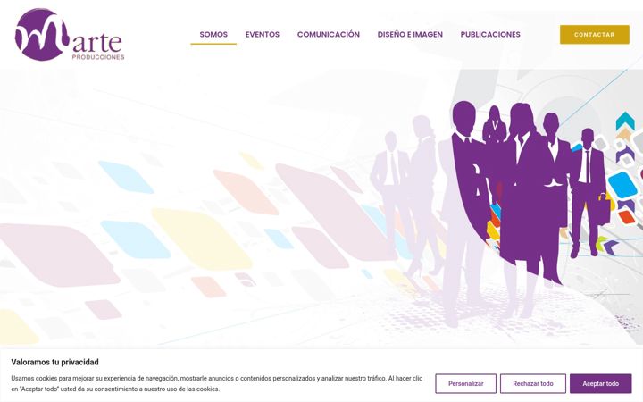 Screenshot of marteproducciones.com