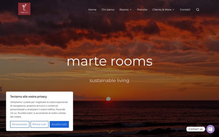 Screenshot of marterooms.com