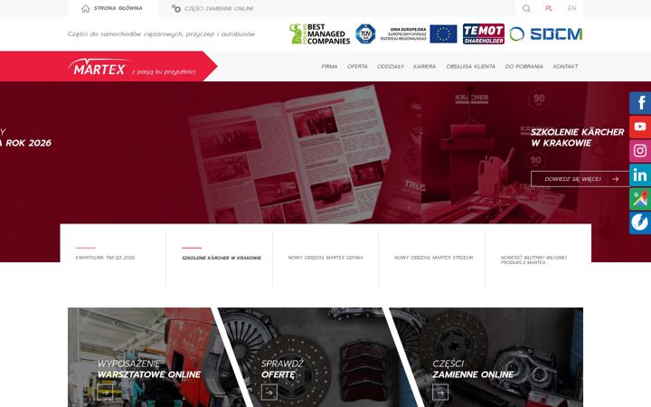 Snímek obrazovky martextruck.pl