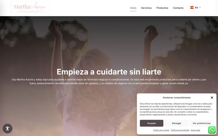 Screenshot of marthaaurora.com
