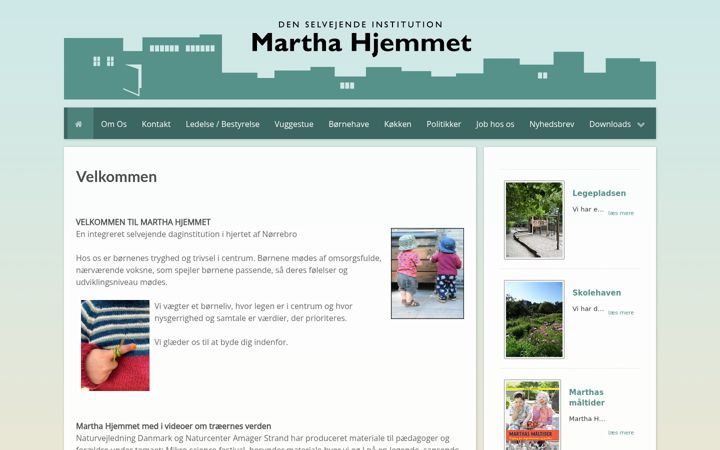 Screenshot of marthahjemmet.dk