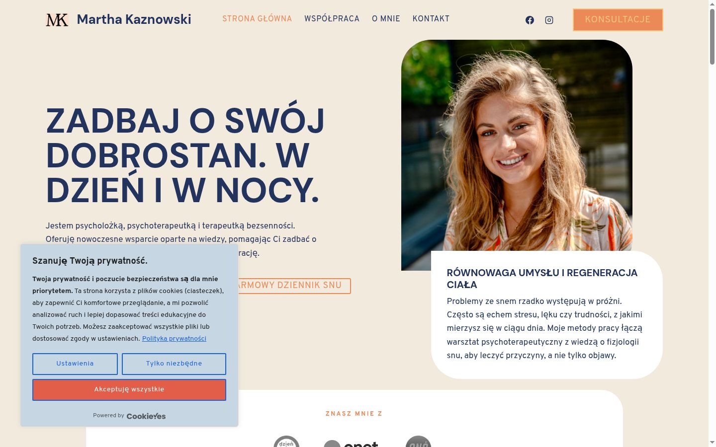 Screenshot del banner di consenso mostrato prima di qualsiasi interazione