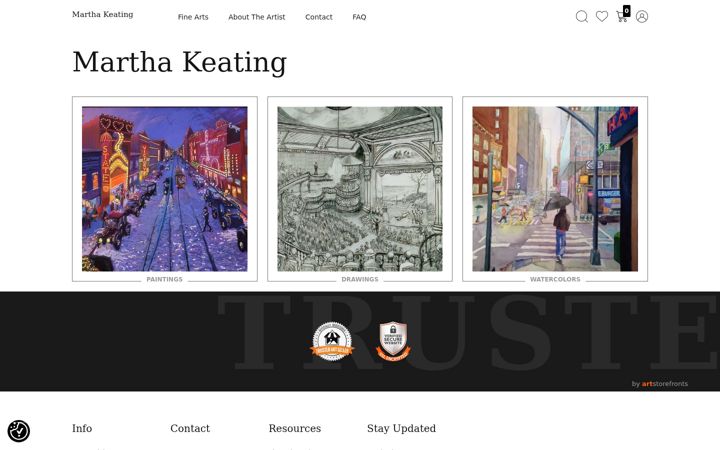 Screenshot of marthakeating.com
