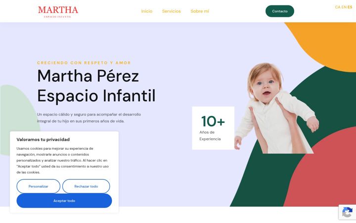 Screenshot of marthaperezespacioinfantil.com