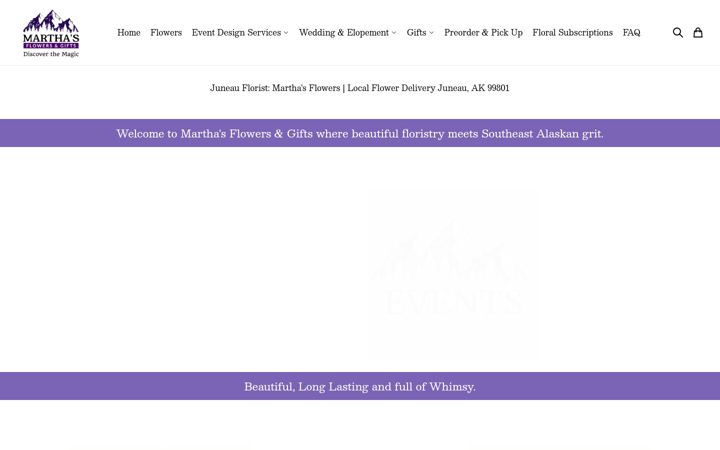 Screenshot of marthasflowersandgifts.com