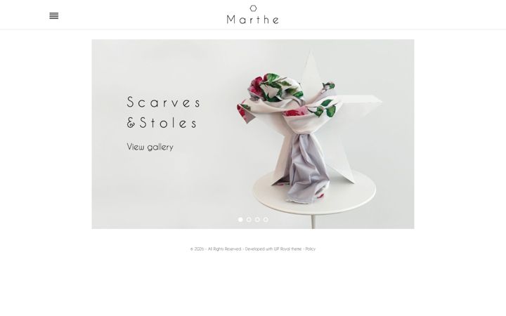 Screenshot of marthescarves.com